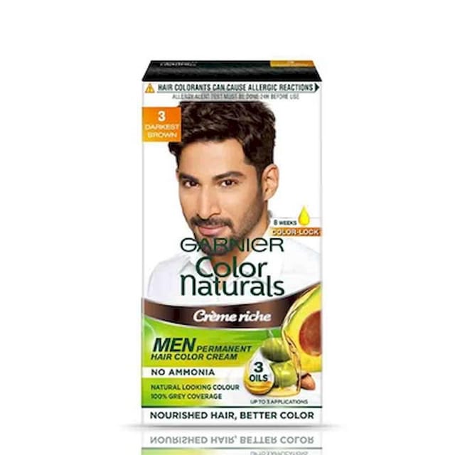 GARNIER COLOR NATURALS HAIR COLOUR FOR MEN DARKEST BROWN 3