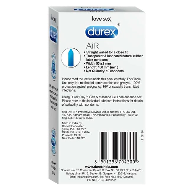 DUREX AIR THIN CONDOM 10S