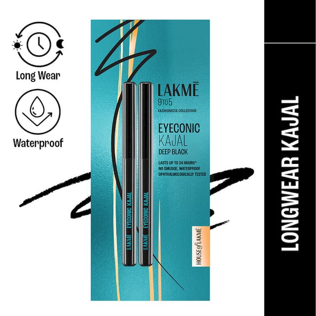 LAKME EYECONIC KAJAL TWIN PACK 0.35GM + 0.35GM