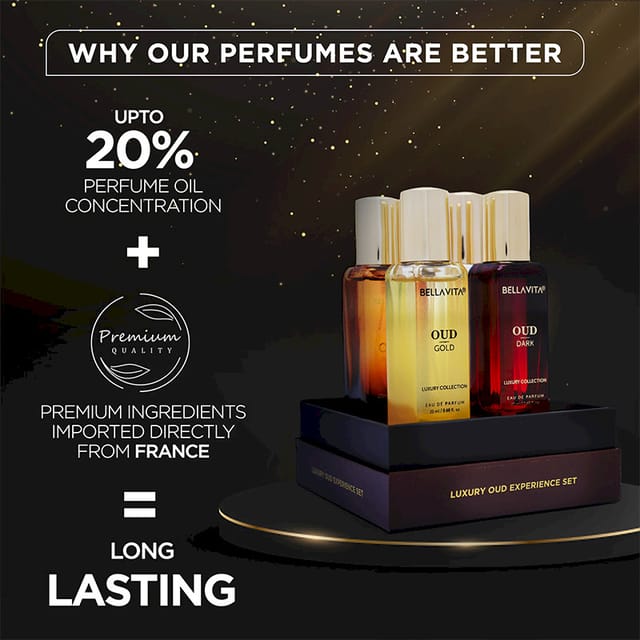 BELLAVITA PERFUME OUD GIFT SET 4 x 20 ML