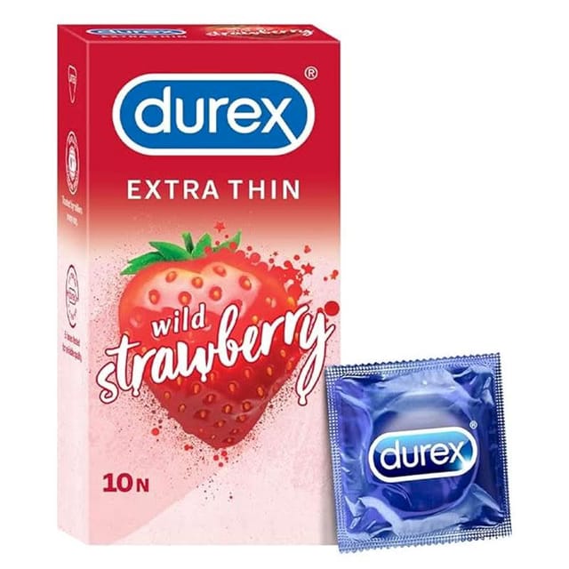 DUREX EXTRA THIN WILD STRAWBERY 10S