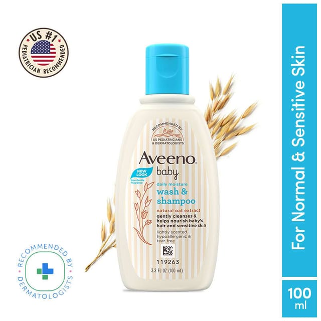 AVEENO BABY DAILY MOISTURIZING WASH SHAMPOO 100ML
