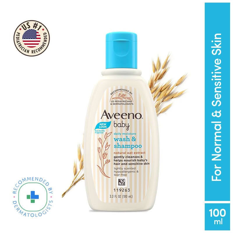 AVEENO BABY DAILY MOISTURIZING WASH SHAMPOO 100ML