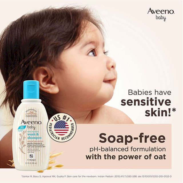 AVEENO BABY DAILY MOISTURIZING WASH SHAMPOO 100ML