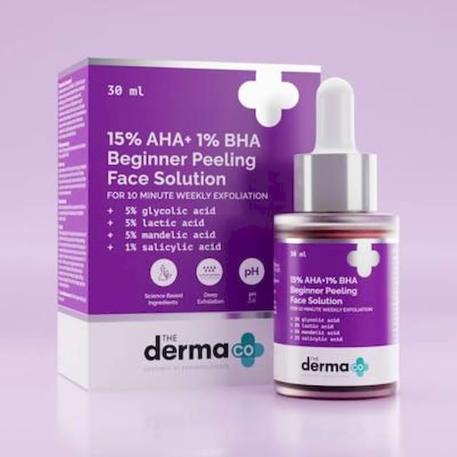 THE DERMA CO 15%AHA+1% BHA BEGINNERS PEEL 30ML