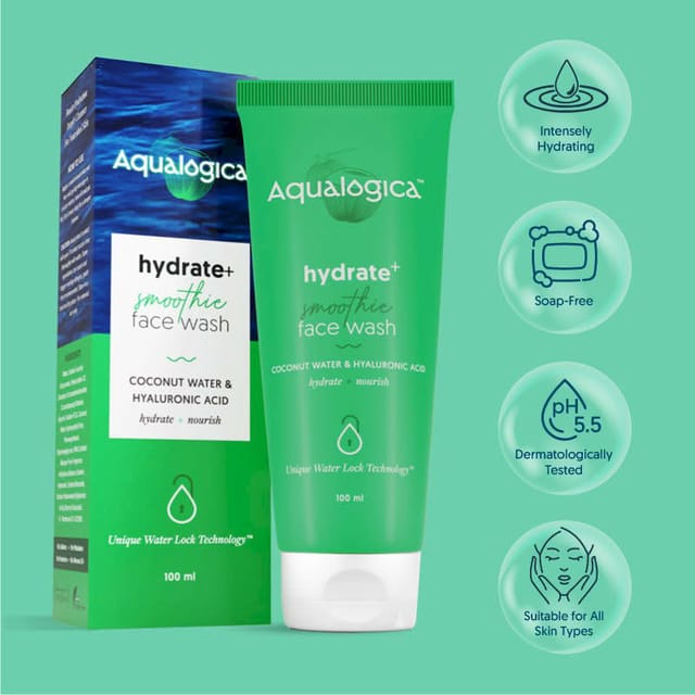 AQUALOGICA HYDRATE+ FACE WASH WITH COCONUT WATER & HYALURONIC ACID