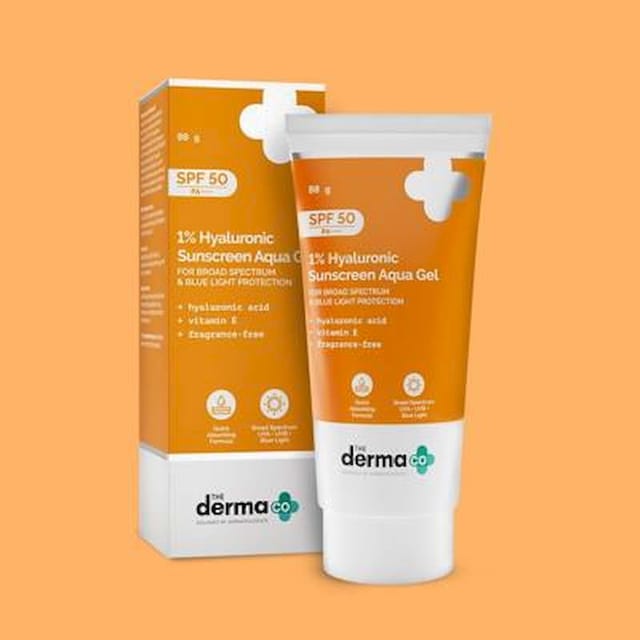 THE DERMA CO 1% HYALURONIC SUNSCREEN AQUA GEL 80G