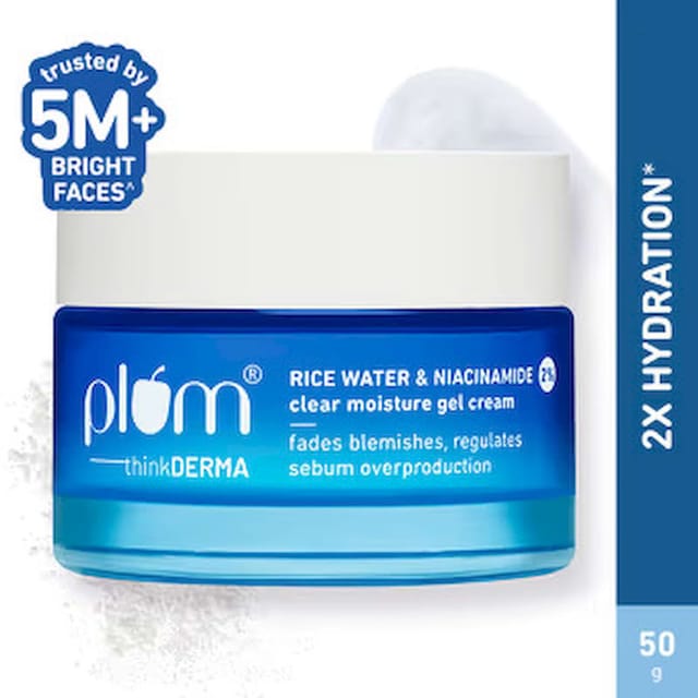 PLUM RICE WATER & NIACINAMIDE 2% CLEAR MOISTURE GEL CREAM (50G)