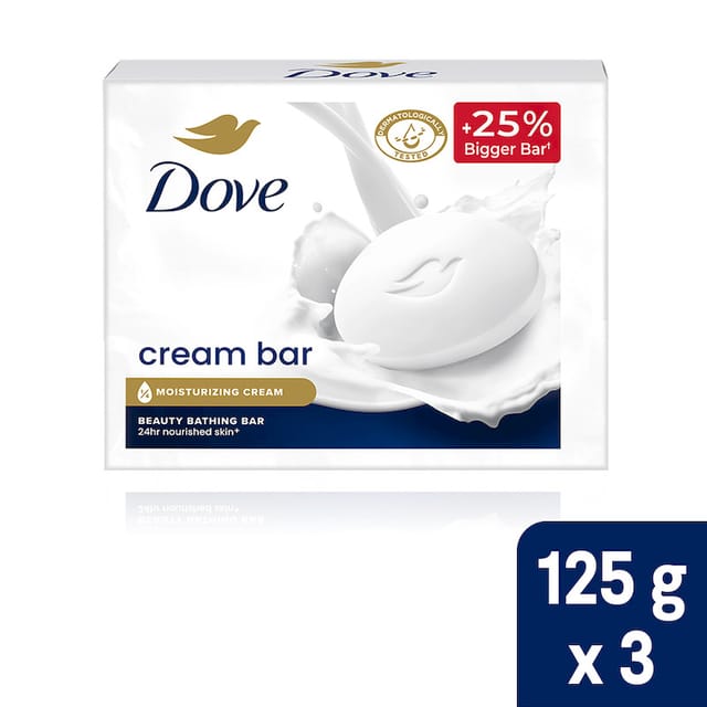 DOVE CREAM BEAUTY BATHING SOAP BAR 3 X 125 G