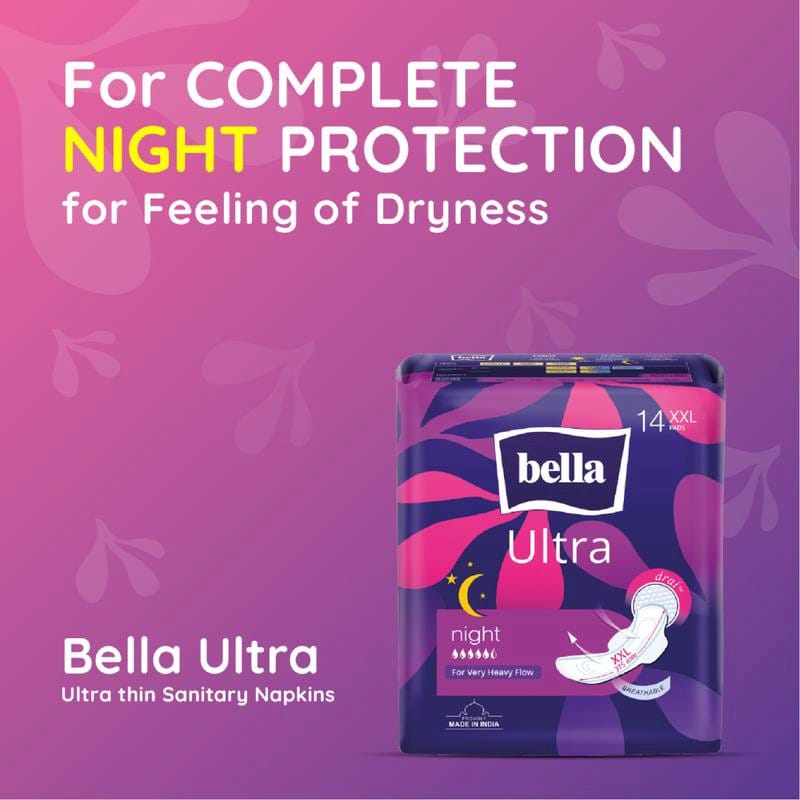 BELLA ULTRA NIGHT SANITARY PADS 14 PADS