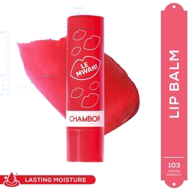 CHAMBOR LE MWAH! TINTED LIP BALM-103- CERISE SMOOCH