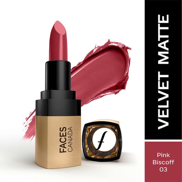 FACES COMFY MATTE VELVET TOUCH LIPSTICK PINK BISCOFF 03