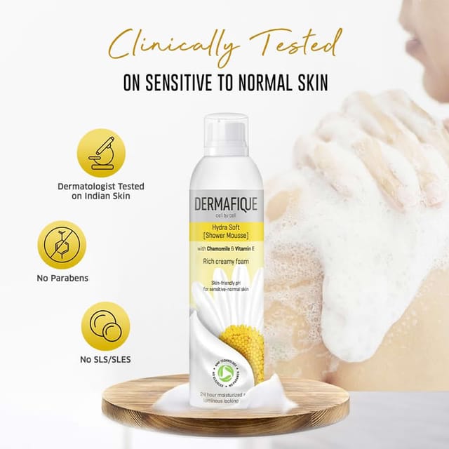 DERMAFIQUE SHOWER MOUSSE HYDRA SOFT 200ML