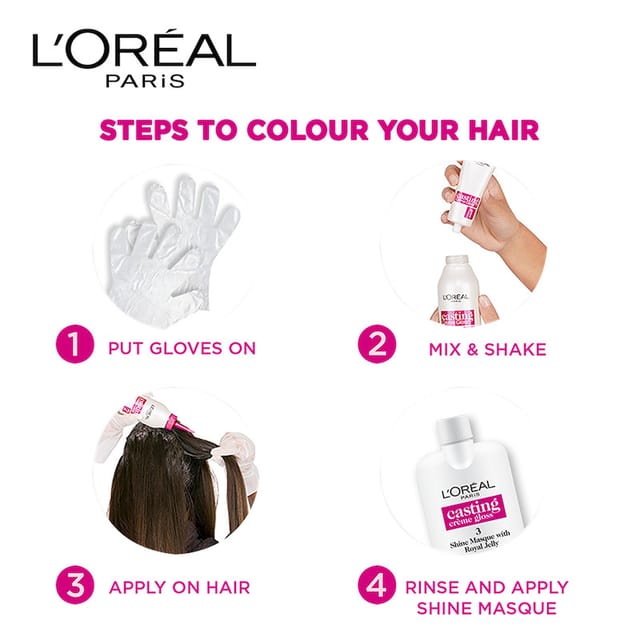 LOREAL PARIS CASTING CREME GLOSS HAIR COLOUR 400 DARK BROWN