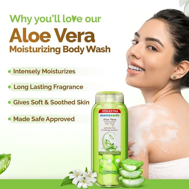 MAMAEARTH ALOE VERA MOISTURIZING BODY WASH 275ML