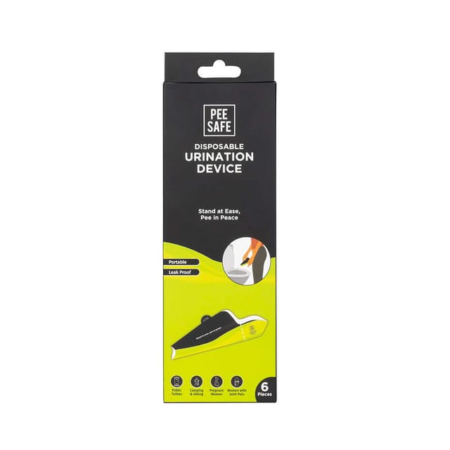 PEE SAFE FOLDABLE & DISPOSABLE FEMALE URINATION DEVICE - PACK OF 6