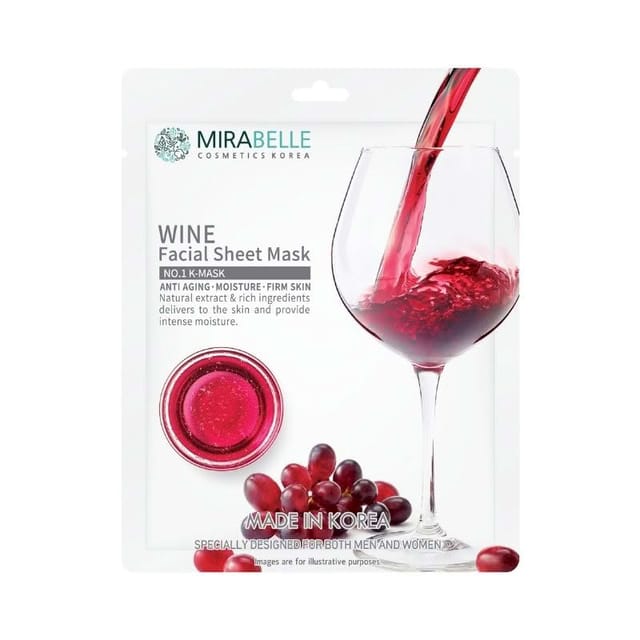 MIRABELLE KOREA FAIRNESS FACIAL MASK WINE