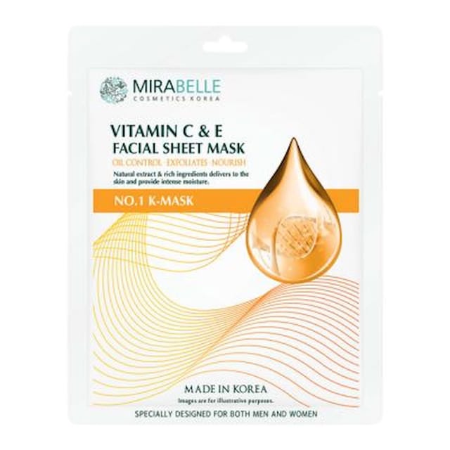 MIRABELLE VITAMIN C & E FACIAL SHEET MASK