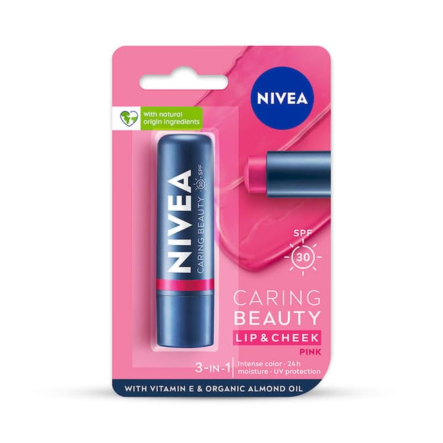 NIVEA CARING BEAUTY PINK 4.8G