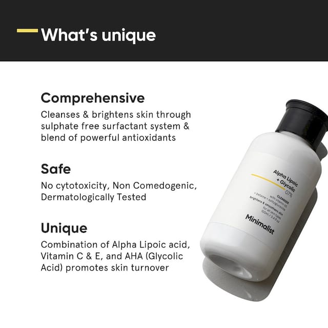 MINIMALIST ALPHA LIPOIC + GLYCOLIC 07% CLEANSER 100G