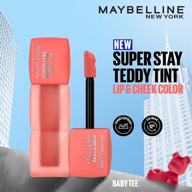 MAYBELLINE NEW YORK SUPERSTAY TEDDY TINT LIP AND CHEEK COLOR BABY TEE 5ML