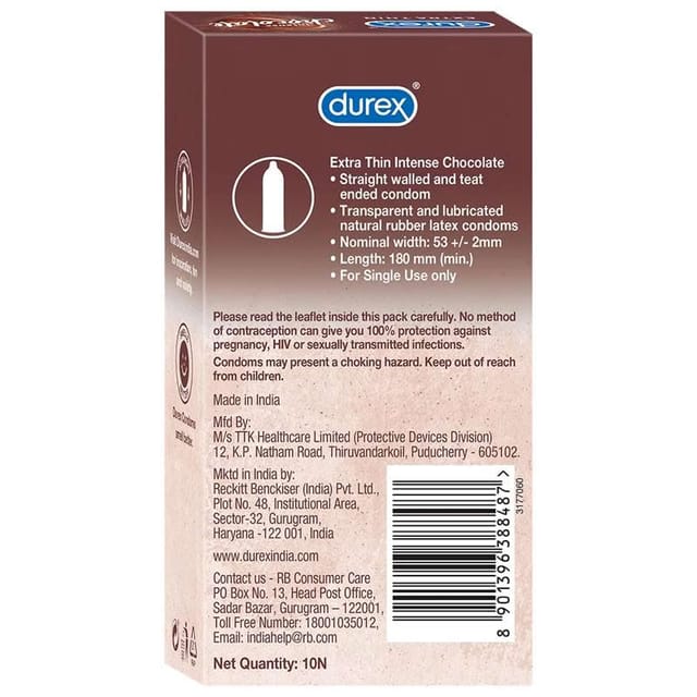 DUREX EXTRA THIN INTENSE CHOCOLATE 10S