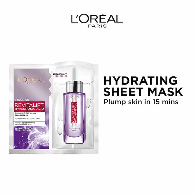 LOREAL PARIS REVITALIFT HYALURONIC FRESH MASK 1S