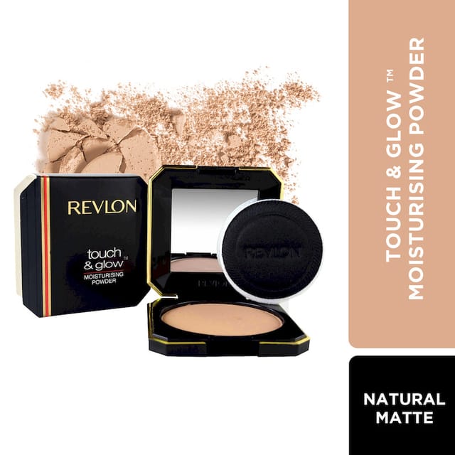 REVLON TOUCH AND GLOW PRESSED POWDER NATURAL MATTE