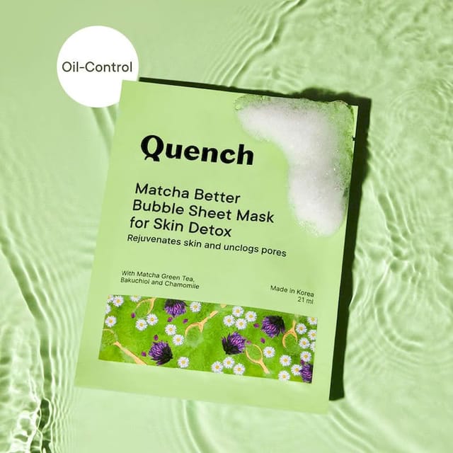 QUENCH MATCHA BETTER BUBBLE SHEET MASK 21ML