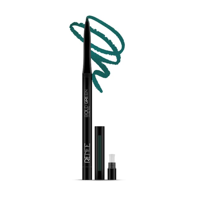 RENEE KAJAL PEN WITH SHARPENER - BOLD GREEN 0.35 GM