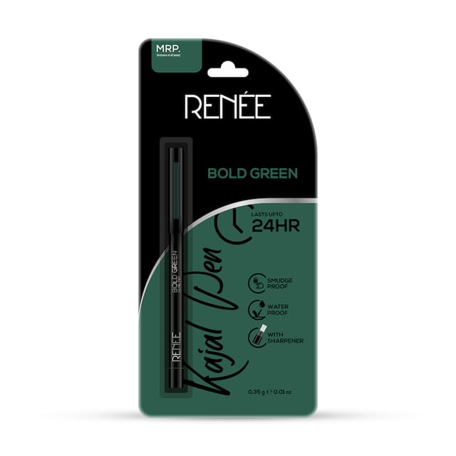 RENEE KAJAL PEN WITH SHARPENER - BOLD GREEN 0.35 GM