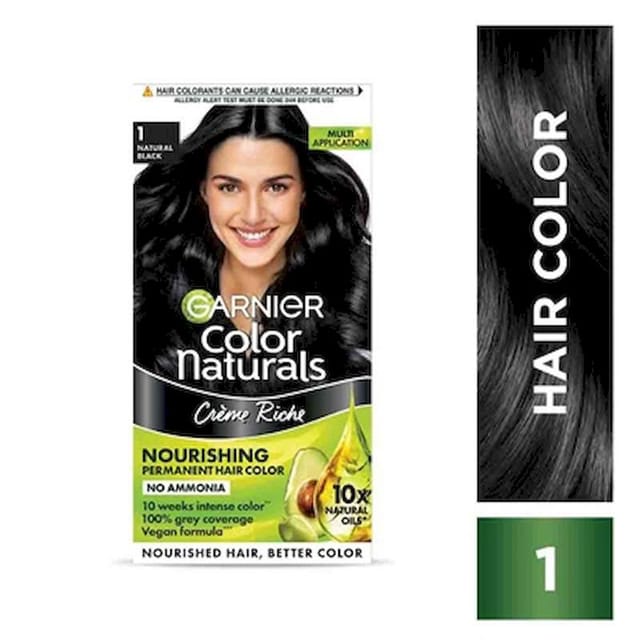 GARNIER COLOR NATURALS HAIR COLOUR CREAM NATURAL BLACK 1