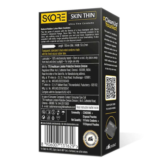 SKORE CHAMPION SKIN THIN 10'S PCK