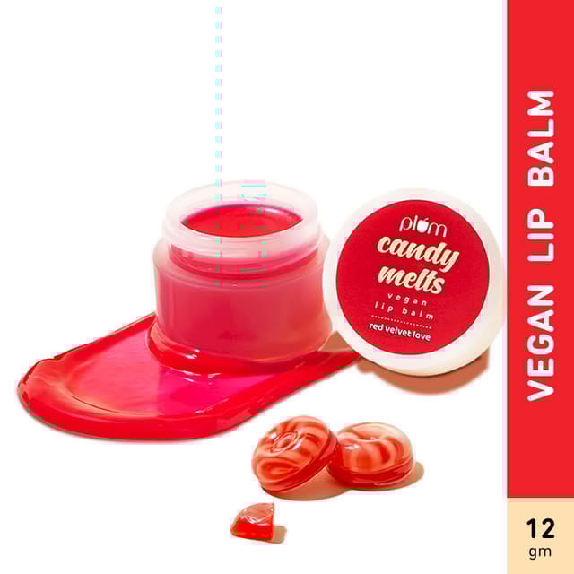 PLUM CANDY MELTS 100% VEGAN TINTED LIP BALM RED VELVET LOVE 4.5G