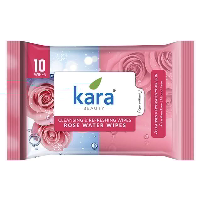 KARA FACE WIPES ROSE WATER 10P