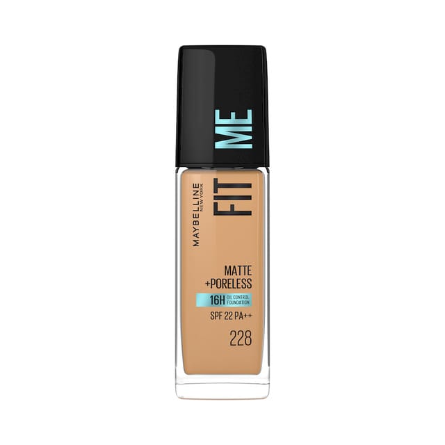 MAYBELLINE NEW YORK FIT ME MATTE + PORELESS FOUNDATION WITH CLAY SPF22 228 SOFT TAN 30ML