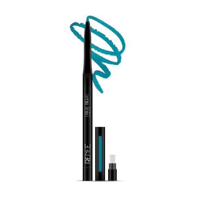 RENEE KAJAL PEN WITH SHARPENER - TRUE BLUE 0.35 GM
