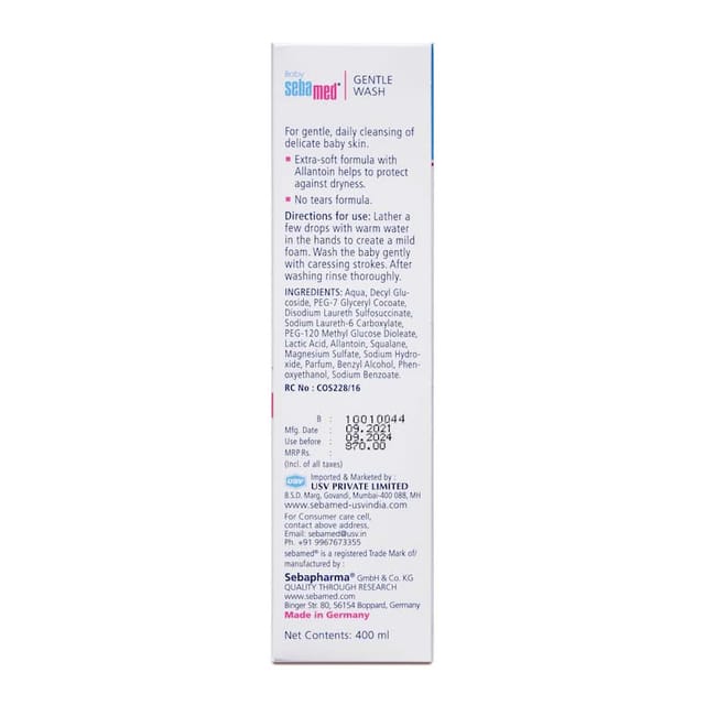SEBAMED GENTLE WASH 400ML