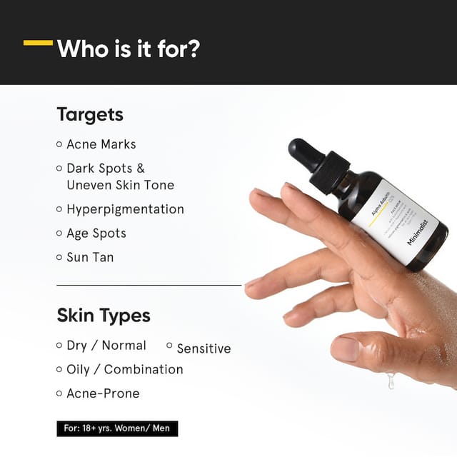 MINIMALIST ALPHA ARBUTIN 2% FACE SERUM 30ML