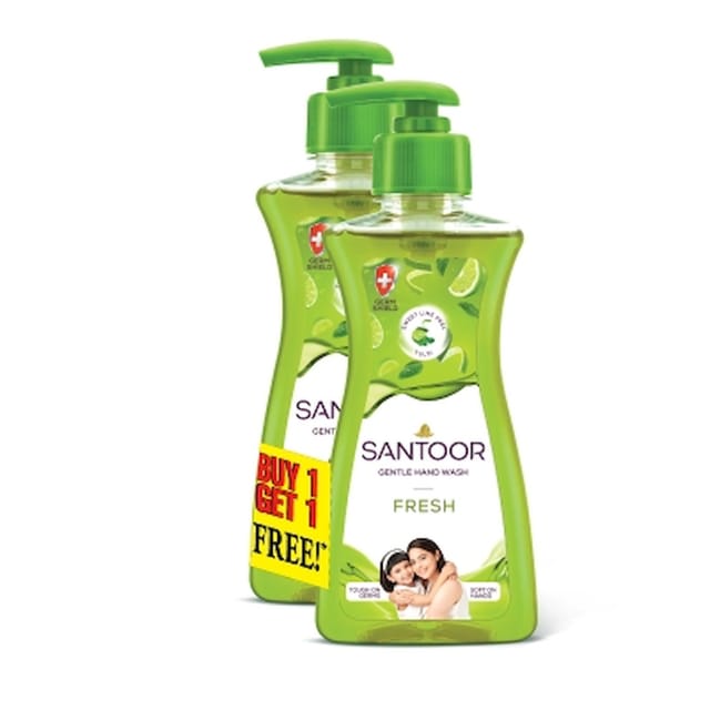 SANTOOR LIME PEEL TULSI HANDWASH PUMP 200ML