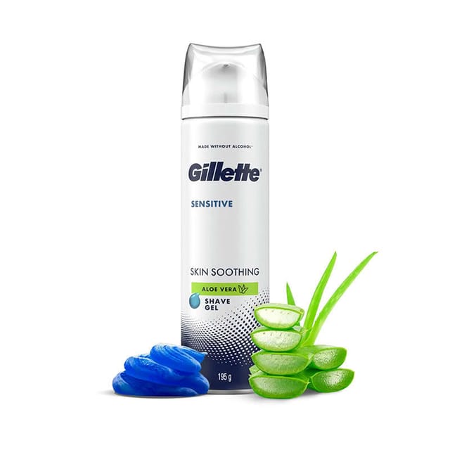 GILLETTE SENSITIVE SKIN SOTHING ALOE VERA 195GM