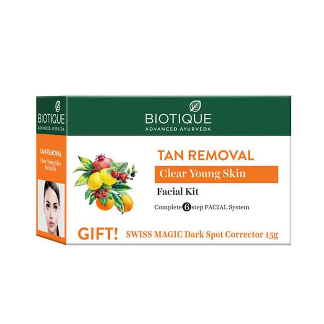 BIOTIQUE TAN REM0VAL FACIAL KIT 10GX5+15G
