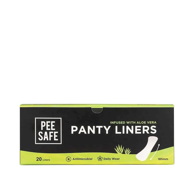 PEE SAFE PANTY LINERS FOR WOMEN DAILY USE WITH ALOE VERA - 20 LINERS