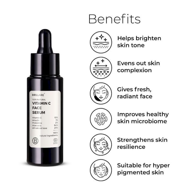 BRILLARE VITAMIN C FACE SERUM FOR BRIGHT GLOWING SKIN 30ML