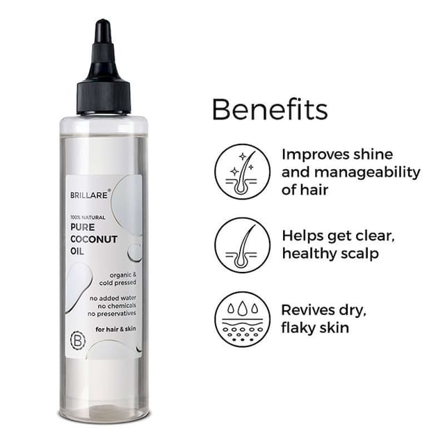 BRILLARE PURE COCONUT OIL200ML