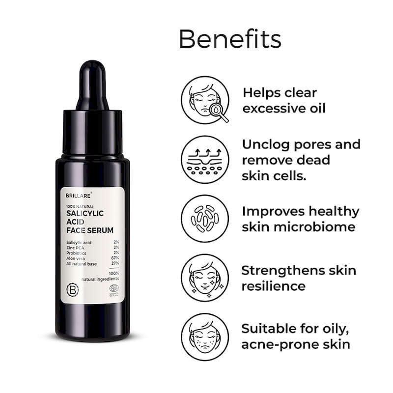 BRILLARE SALICYLIC ACID FACE SERUM FOR OILY ACNE PRONE SKIN 30 ML