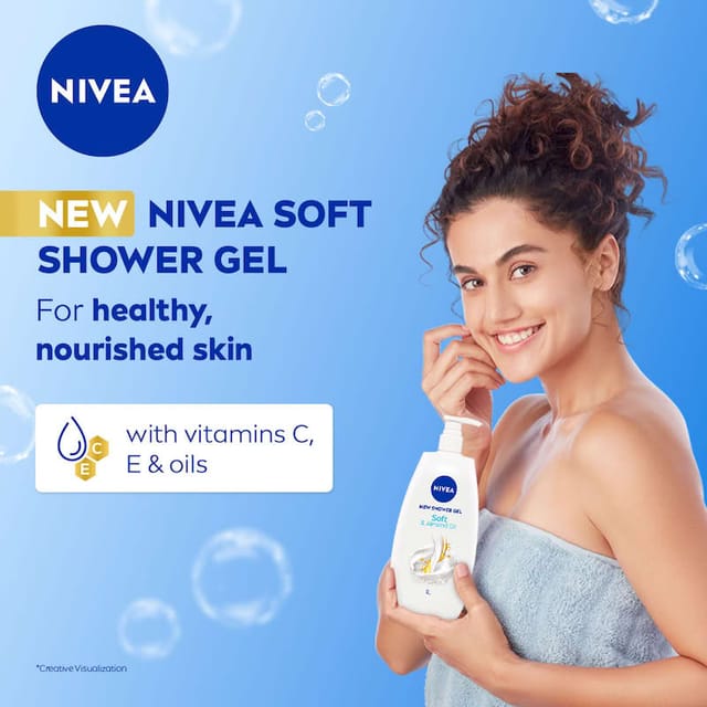 NIVEA SHOWER GEL SOFT AND ALMOND OIL 1000ML