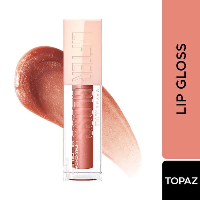 MAYBELLINE NEW YORK LIFTER GLOSS TOPAZ MOISTURIZING TINTED LIP GLOSS WITH HYALURONIC ACID NON-STICKY FORMULA 5.4 ML