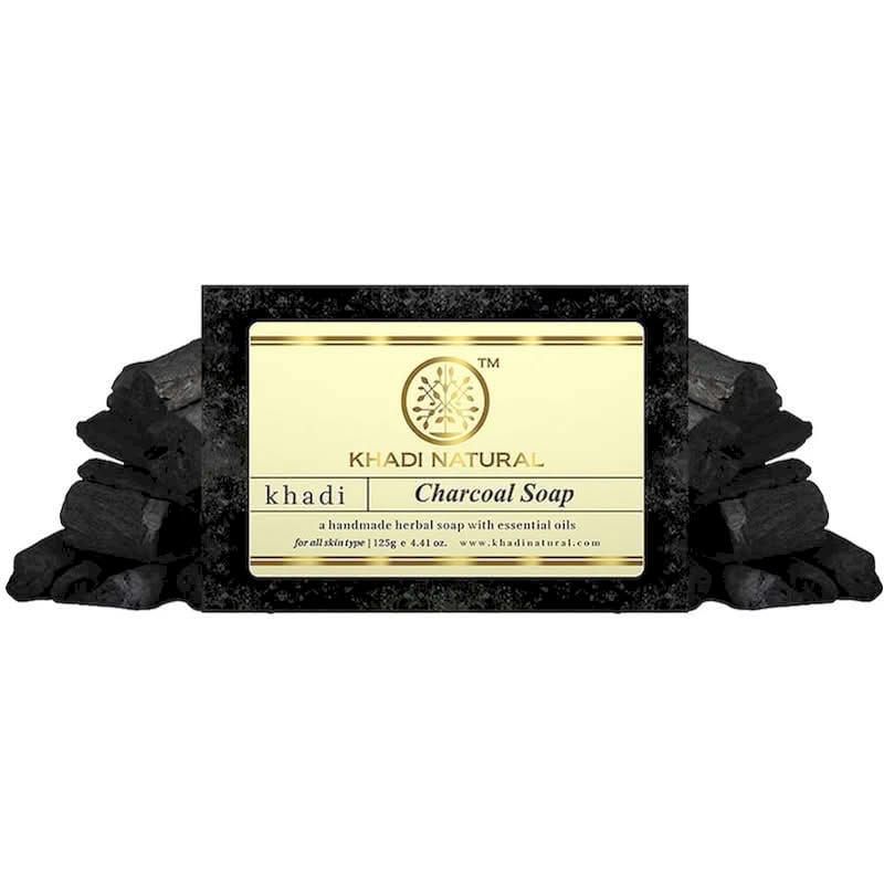 KHADI NATURAL HANDMADE HERBAL CHARCOAL SOAP 125GM