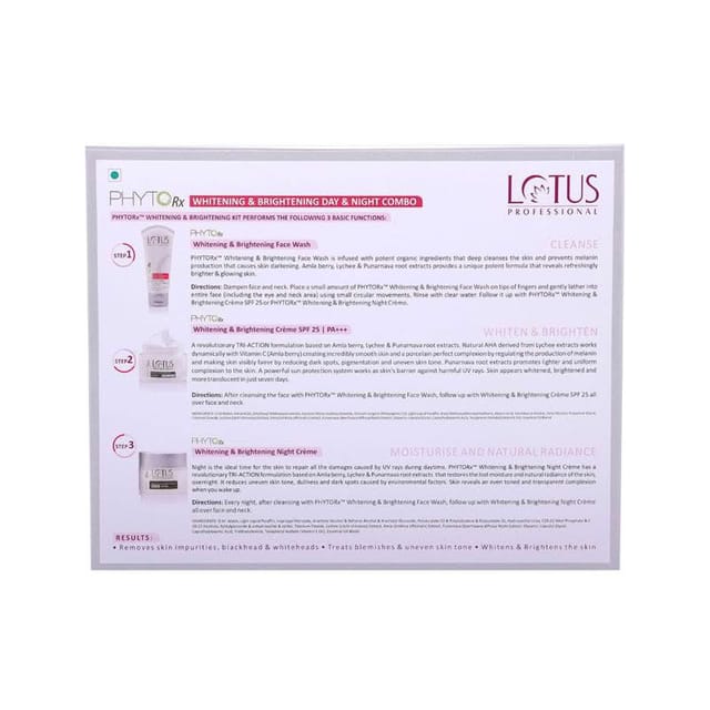 LOTUS YOUTHRX FIRM & BRIGHT POWER COMBO DAY CREME + NIGHT CREME + FACE WASH